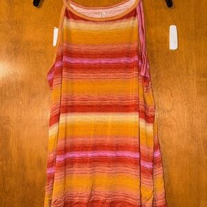 Maurices 24/7 Sleeveless Top in Earthy Stripes